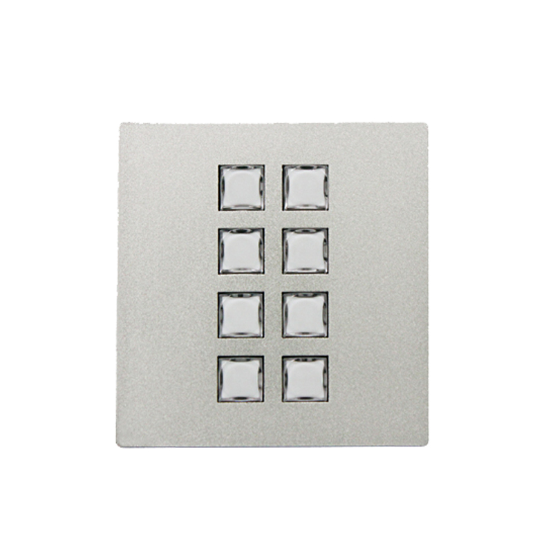 HV-KEY8W 8鍵墻上面板  8鍵墻上開關(guān)面板八個(gè)鍵水晶面板86插座式面板